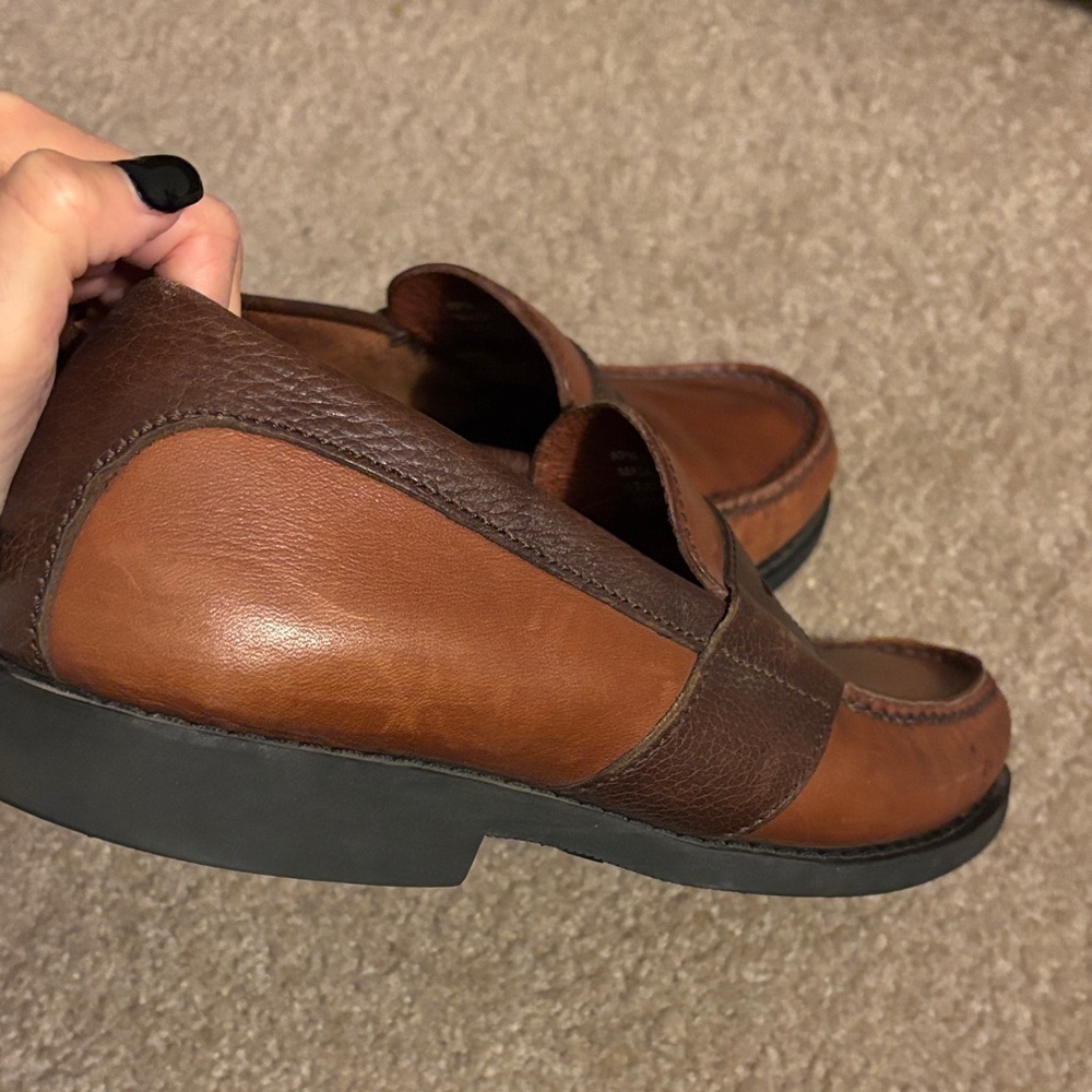 Rockport Men's Tan and Brown Leather Loafers size 7W - Picture 4 of 12